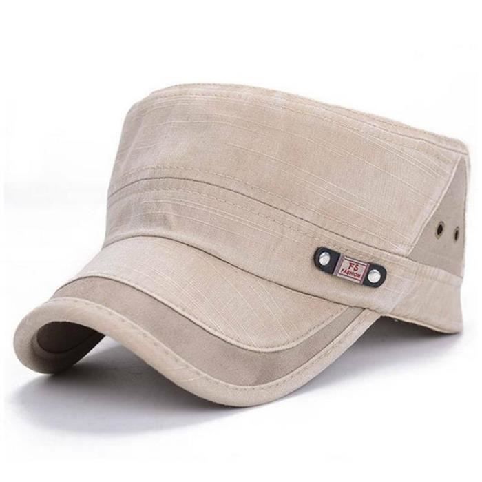 Casquette De Baseball Pour Femmes Beige Pour Hommes Armée Plaine Extérieure Cadet Chapeau De Soleil Réglable Militaire
