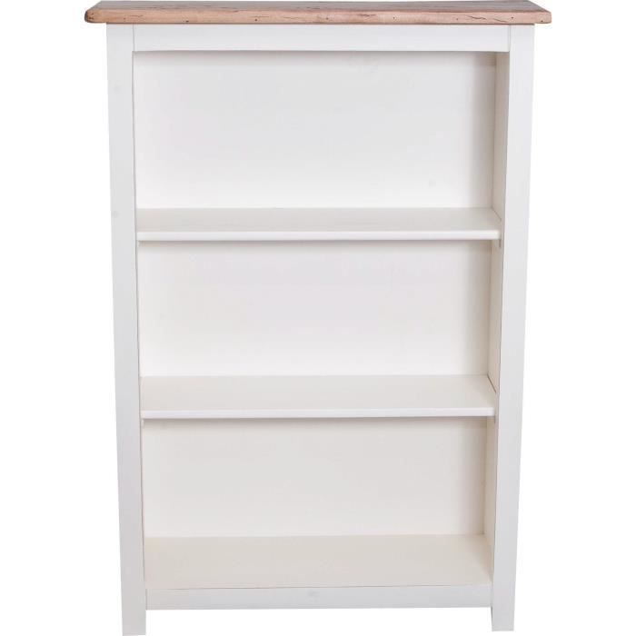 Petite bibliothèque antique en bois massif de tilleul finition naturelle L 68 x PR25 xH 98 cm