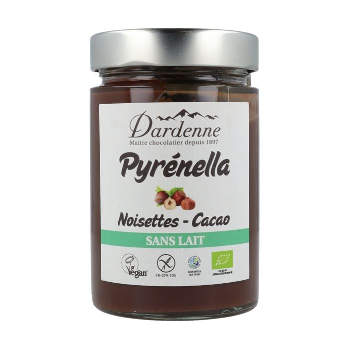Pâte à tartiner noisettes chocolat 100% végétal 300gr - Dardenne
