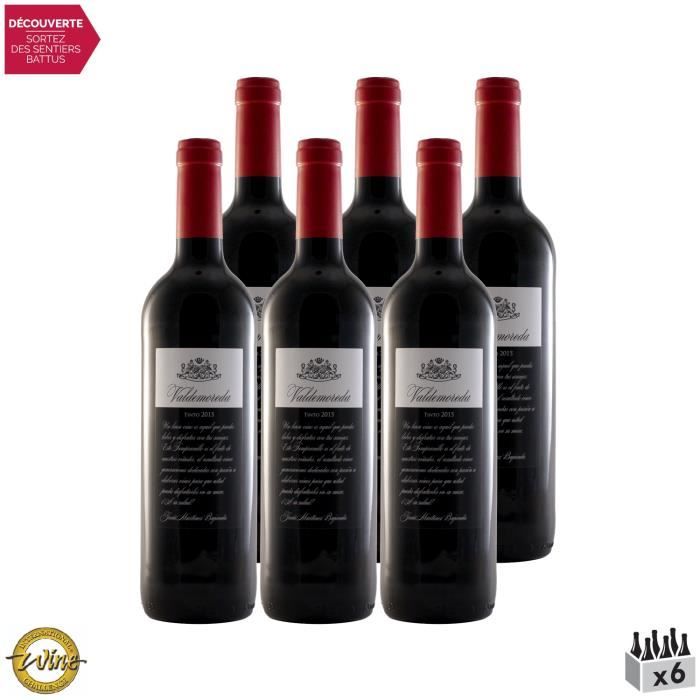 Valdemoreda Tinto Rouge 2015 - Lot de 6x75cl - Bodegas Valdemar - Vin Rouge - Origine Espagne - Appellation D.O.C Rioja