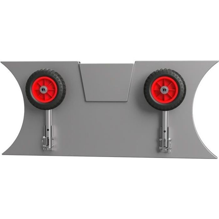 Roues de halage de mise à l'eau, pour annexes, SUPROD LD160, Acier inoxydable, noir/rouge