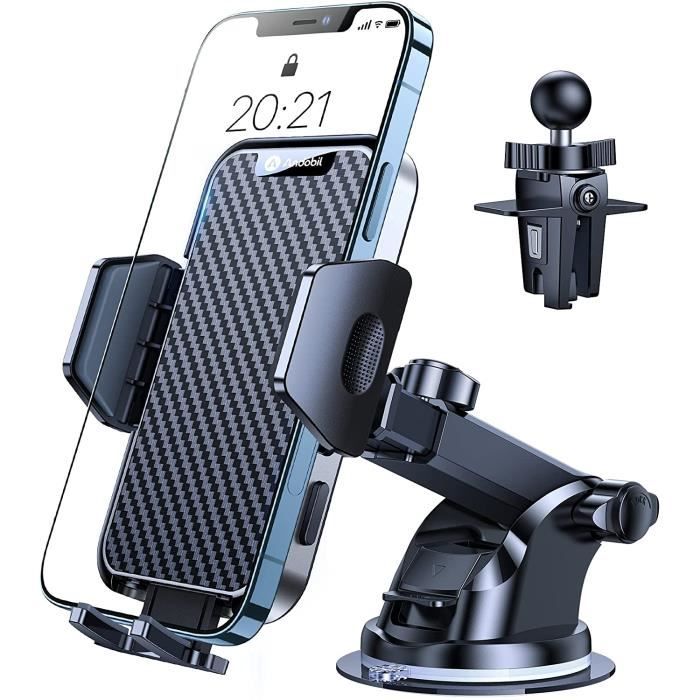 andobil Support de téléphone portable 3 en 1 avec ventouse et grille d'aération pour iPhone 12 11Pro Samsung S10 Huawei Xiaomi A124