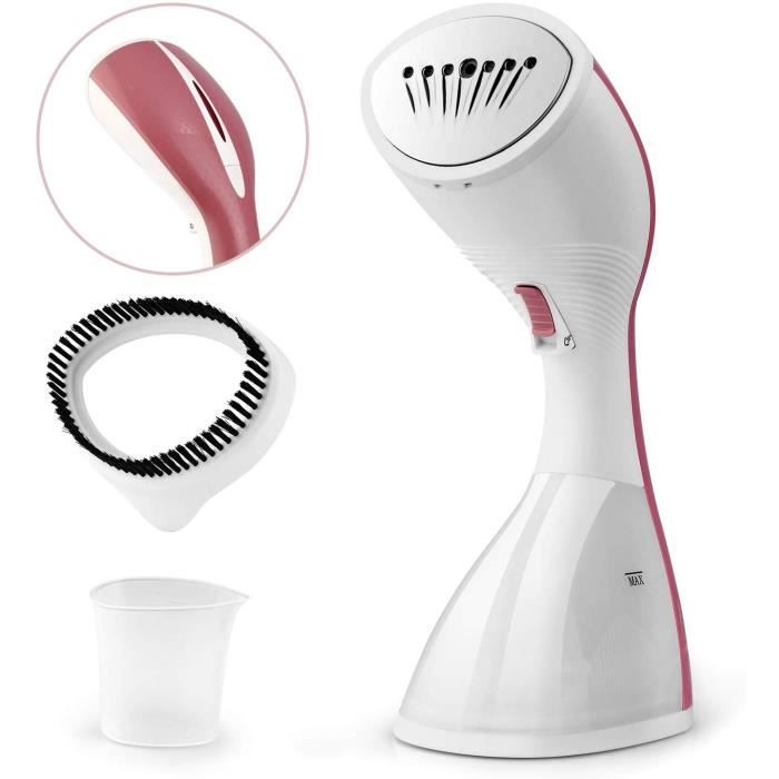 INTEY Défoisseur Vapeur Vertical, 1400W Défroisseur Vapeur à main portable, Réchauffement Rapide 25s,Pour la Maison et les Voyages,