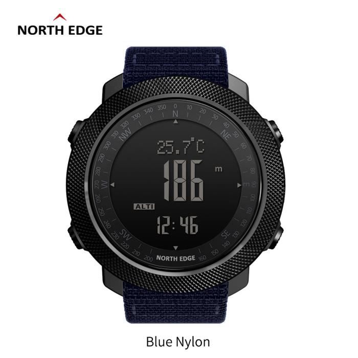 A North Edge APACHE Sports Smartwatch étanche 50 m natation altimètre baromètre boussole escalade militaire montre intelligente La