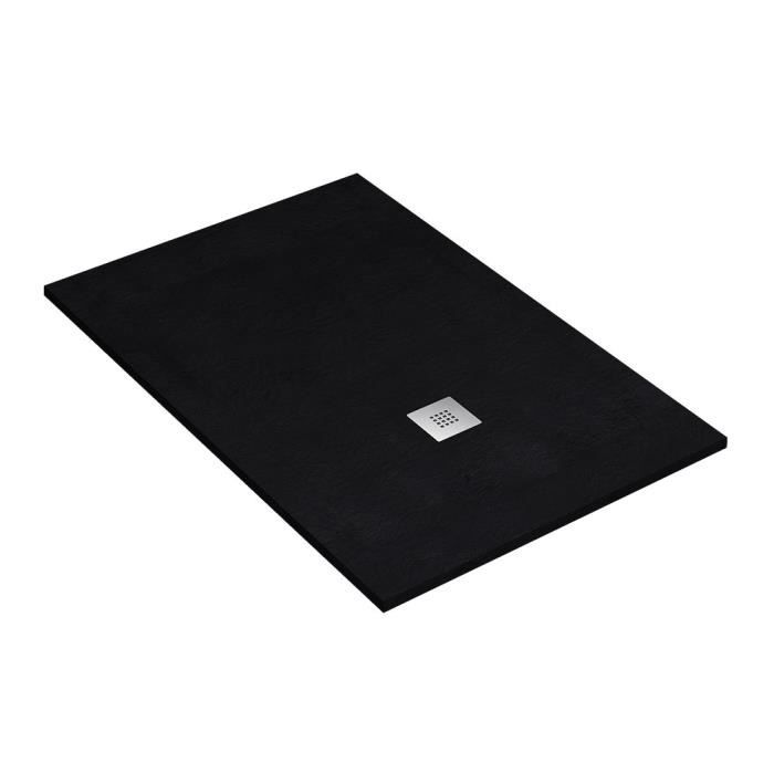 Receveur de Douche en Ardoise 80 x 150 cm. Noir