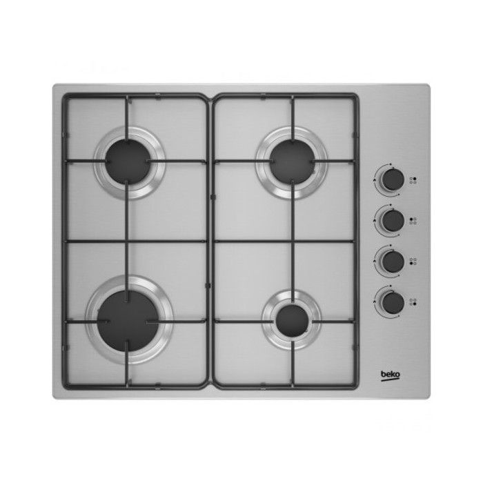 Plaque au gaz BEKO HIGG64103SXN 60 cm (4 Feux à gaz)