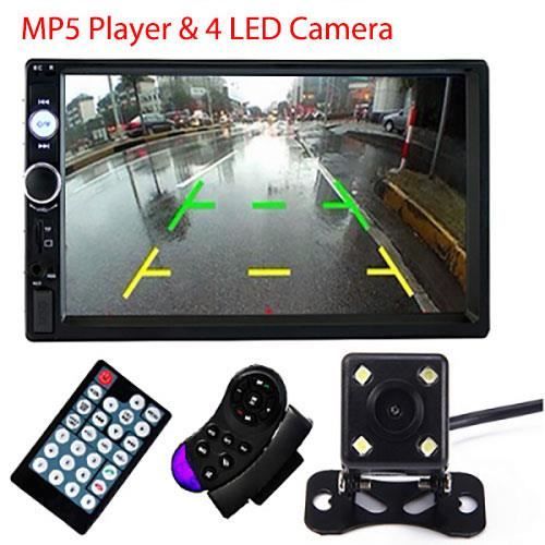 Contrôle et 4 LED Autoradio 7 pouces avec lecteur multimédia Bluetooth, 2-Din, universel, pour Volkswagen, Ni
