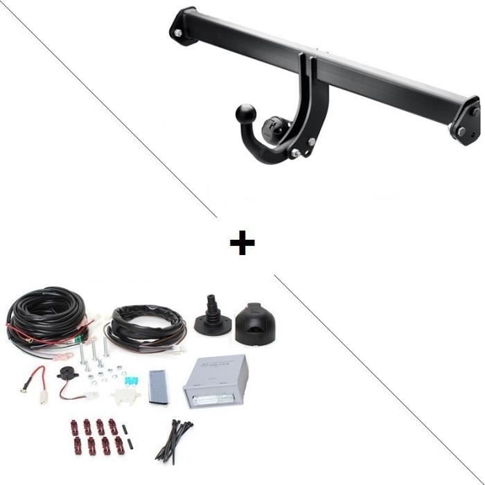 Attelage Dacia Duster II y compris GPL et AdBlue (01-18-) Col de cygne + faisceau universel 7 broches + boitier électronique