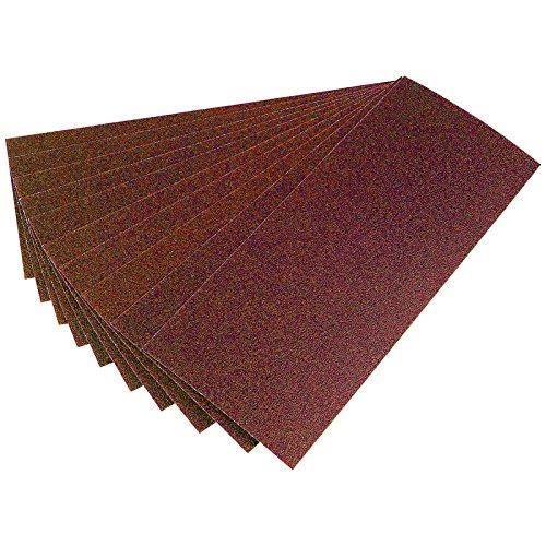 Draper 280 x 115 mm Grain 60 en oxyde d`aluminium Feuilles abrasives ? Noir (Lot de 10) - 59105