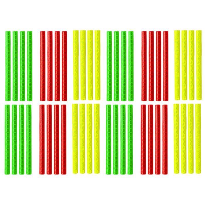 72 pcs réflecteur de roue avertissement cyclisme équitation clip tube rayons bandes pour vélo ACCESSOIRES VELO - DECORATION VELO