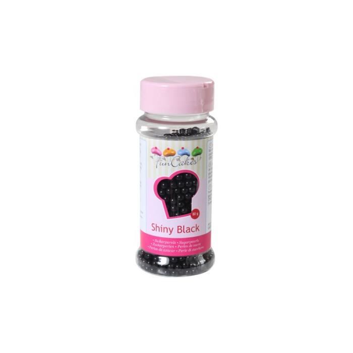 Perle de Sucre Noir Brillant 80 gr FunCakes
