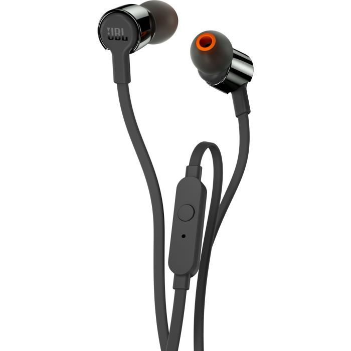 JBL T210BLK Ecouteurs Bluetooth intra-auriculaire filaire - Pure Bass - Noir