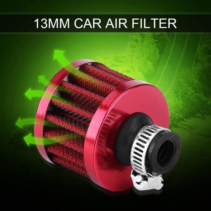 KIMISS Filtre à air Kit de filtre d'admission d'air froid de voiture universel 13mm reniflard de couvercle d'évent de carter