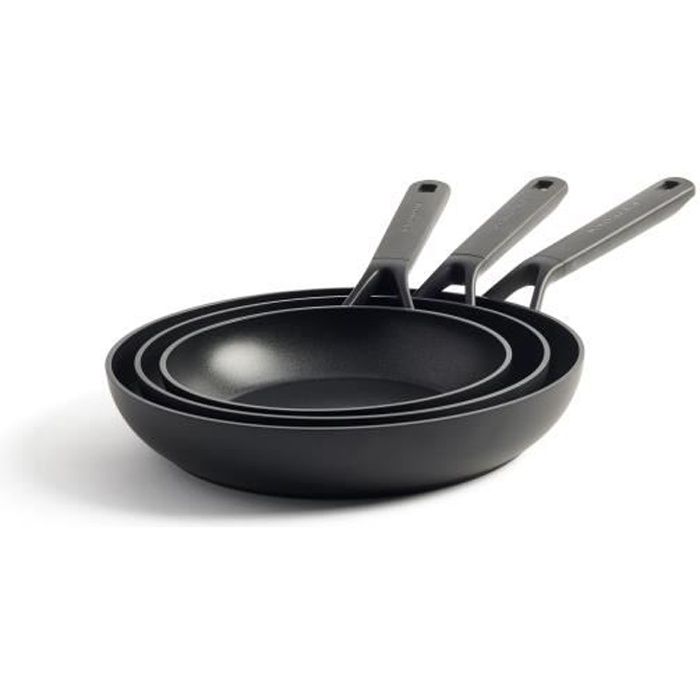 KitchenAid Set de 3 Poêles à frire 20+24+28cm - tous feux dont induction