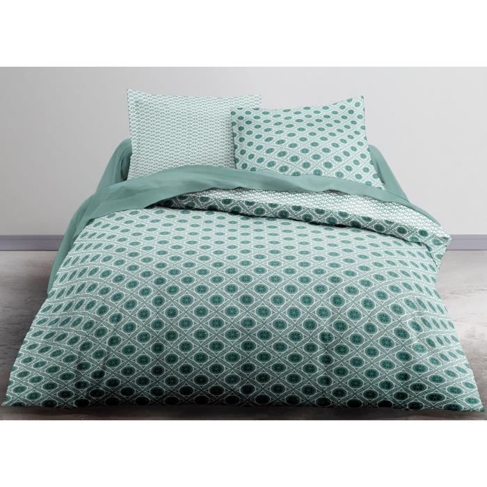 TODAY Parure de couette Microfibre 100% Polyester CRAZY CHIARA 220x240 cm - 1 housse de couette et 2 taies d'oreiller