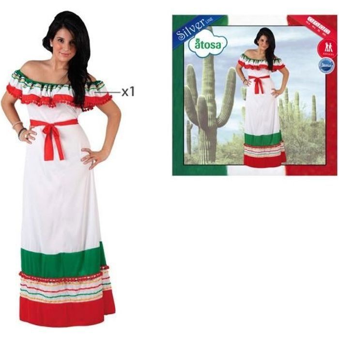 ATOSA Déguisement Mexicaine - Femme - Blanc