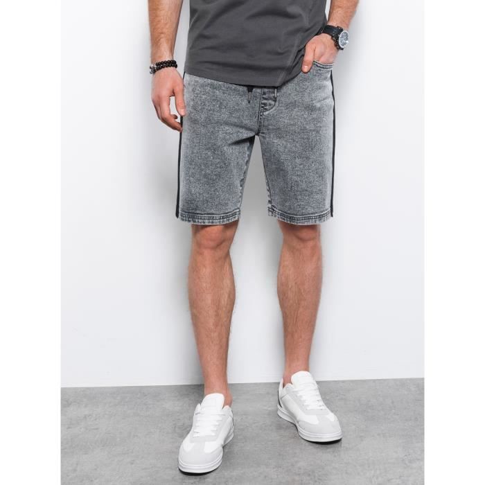 Short en Jean - Ombre - Pour Homme - Gris