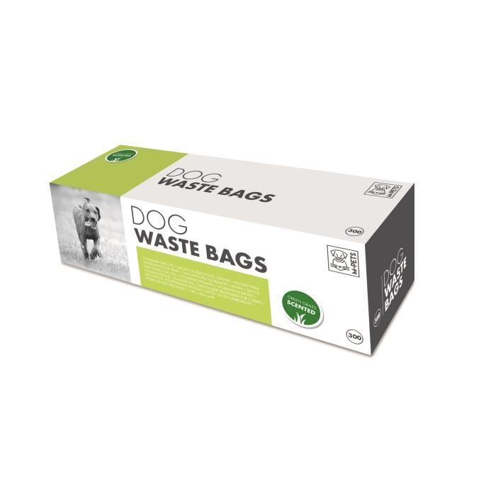 MPETS Recharge ramasse crottes DOG WASTE BAGS - Pour chien - 300 pcs - Senteur herbe verte