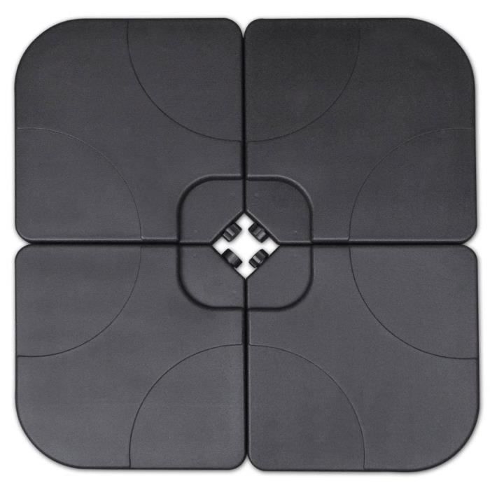 Base de parasol amovible remplissage 60L sable-eau