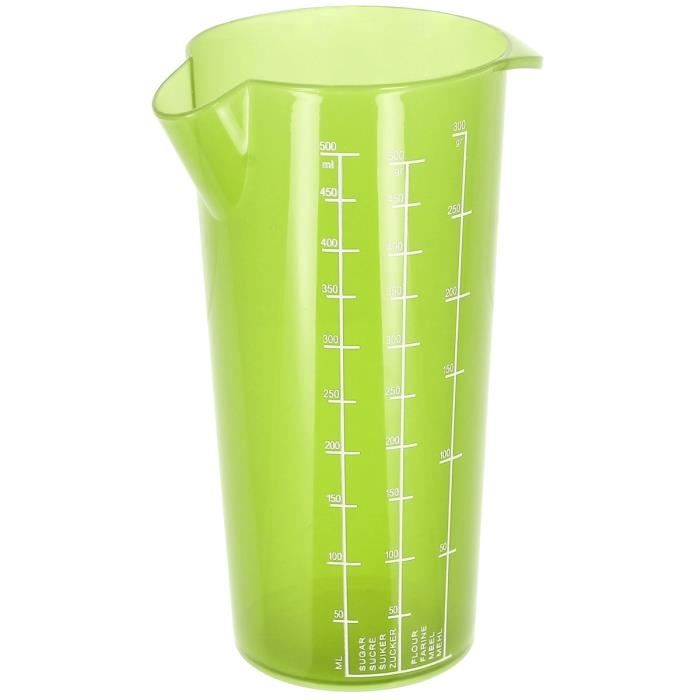 Verre Doseur Gradué Avec Bec Verseur Design City Vert