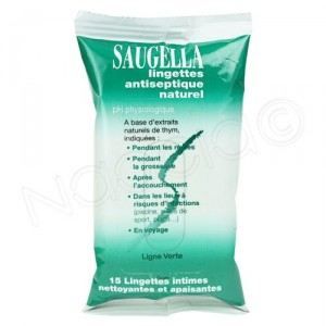 Saugella 15 lingettes antiseptiques