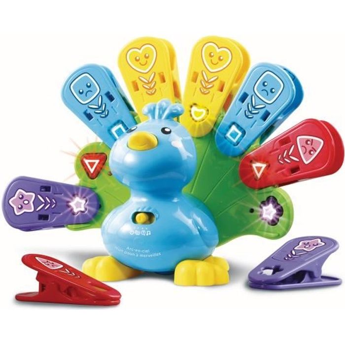 VTECH - 525805 - Arc-en Ciel, Mon Paon à Merveilles