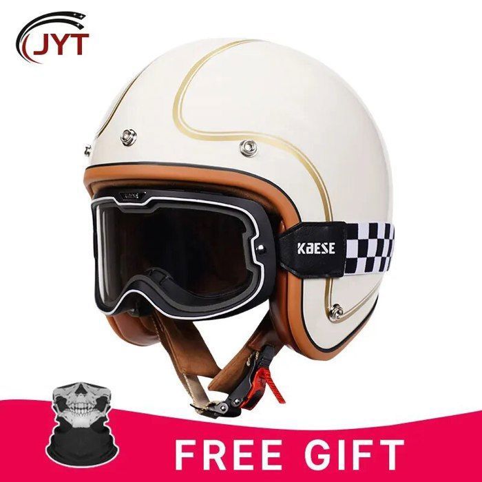 CASQUE JET SCOOTER visage ouvert moto vintage rétro MOD toutes couleurs