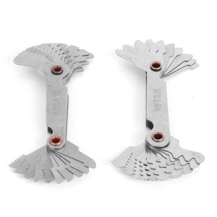 Jeu De 2 Jauges De Filetage Métriques Et Impériales Alnicov - Avec Tiges Coniques Amovibles Pour Mesurer Boulons, Vis - 3