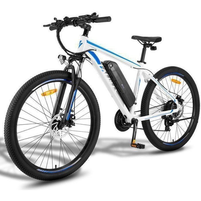 Vélo Électrique 27.5” FAFREES F28 MT - 480W 36V/14.5Ah Batterie Amovible - VTT Électrique -Shimano 21s - Suspension Complète - Bleu