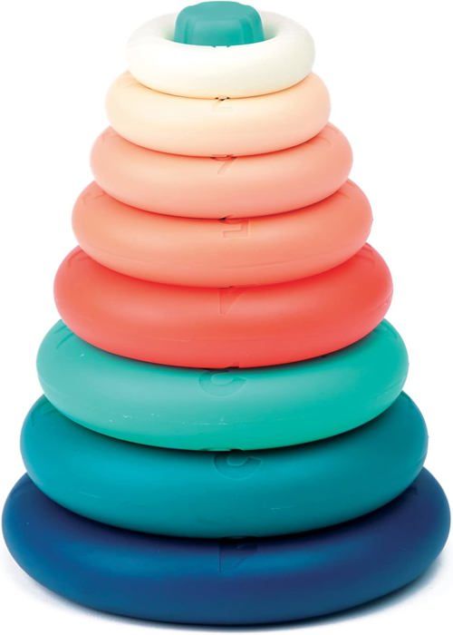 Ludi Coffret Jeux De Manipulation Bébé Dès 10 Mois – Baby Spinner, Pyramide Empilable, Cube Encastrement – Éveil Sensoriel Et Motricité