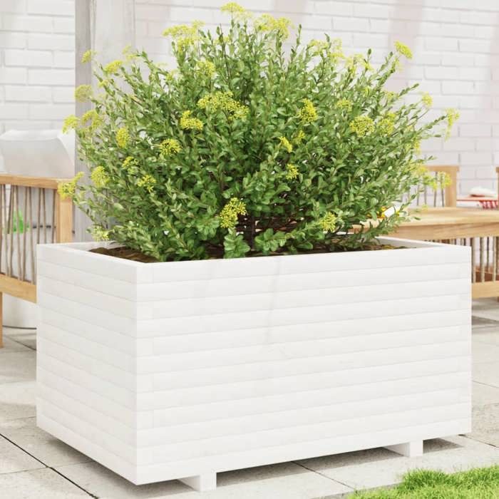vidaXL Jardinière 90x60x49 5 cm bois de pin massif jardinière d'extérieur bac à fleurs bac à tomates jardinière de 3282564