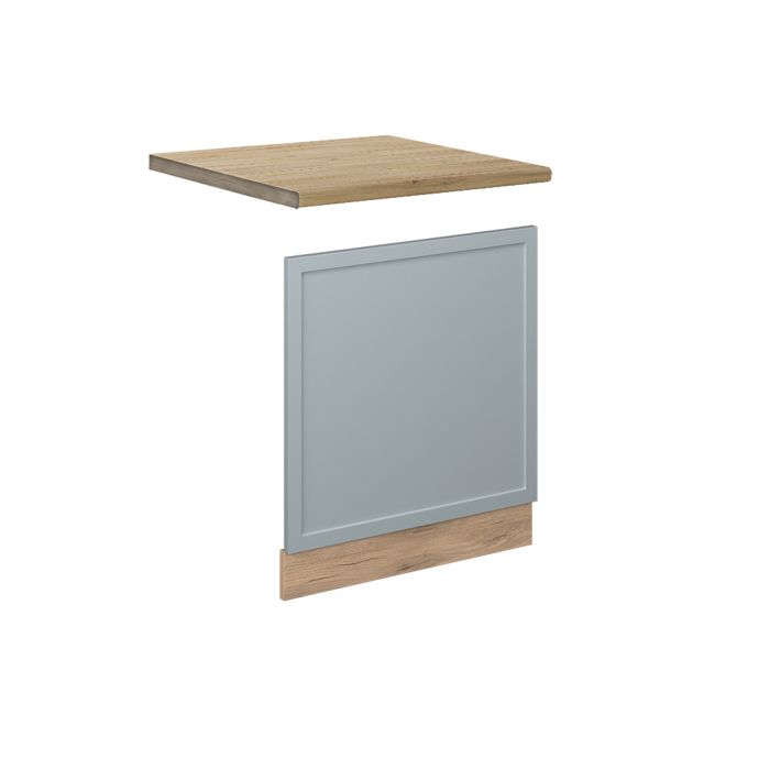 Façade Fame-Line 60cm sans plan de travail Bleu clair-gris/Chêne de force doré Vicco 49961