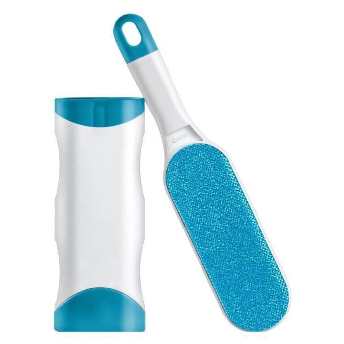 Meilleurs prix pour Brosse Anti Poils Statique Animaux Chat et Chien - Brosse de Nettoyage Réutilisable Enlève PoilsBleu