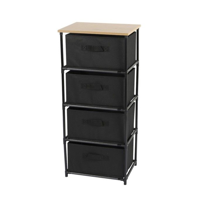 Etagère avec 4 tiroirs intissés
