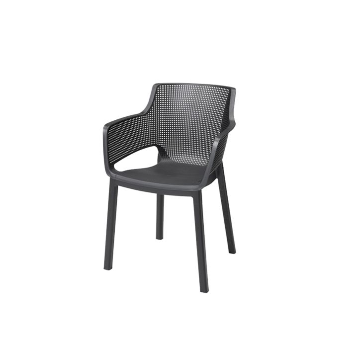 Chaise de jardin Elisa - Lot de 4 - Anthracite - KETER Chaise de jardin Elisa - Lot de 4 - Anthracite - KETER