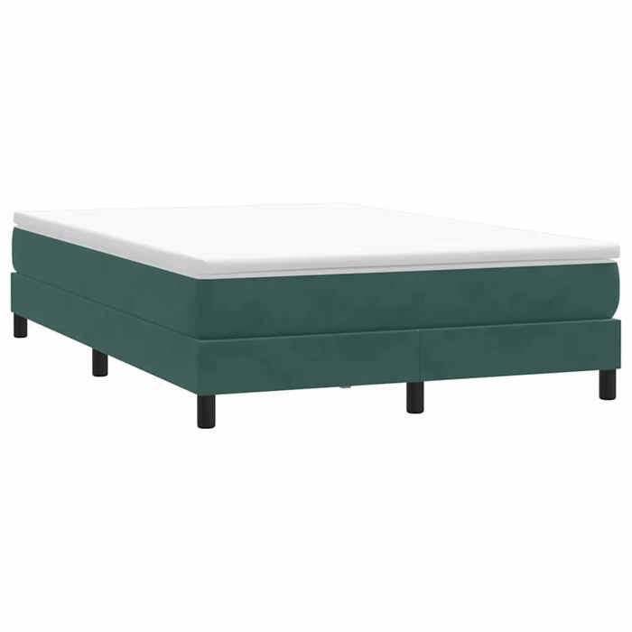 Sommier à lattes de lit - vidaxl - 140x210 cm - Vert foncé - Velours - Contreplaqué - Bois dingénierie - 2 places