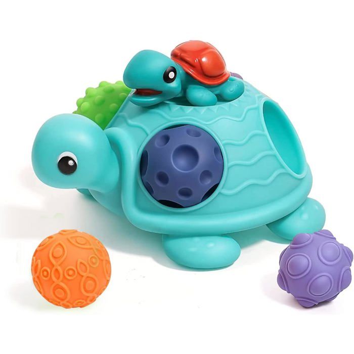 Boule Sensorielle Musicale Vibrante Pour Bébé - Ball Texturé Avec Picots, Sons Et Lumières | Jouet Développement Motricité 13cm