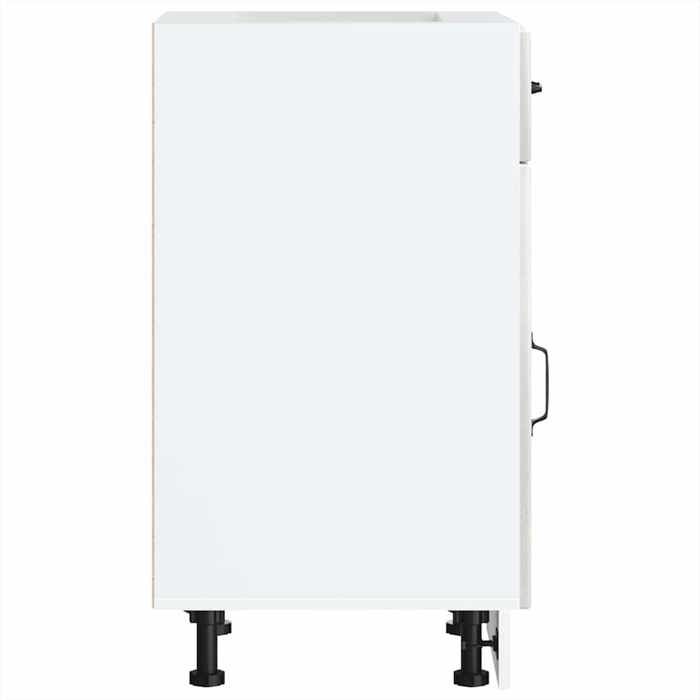 Moderne Placard de cuisine Lucca SWEETY Meuble bas de cuisine gris béton bois ingénierie 40x46x81.5 cm BB928