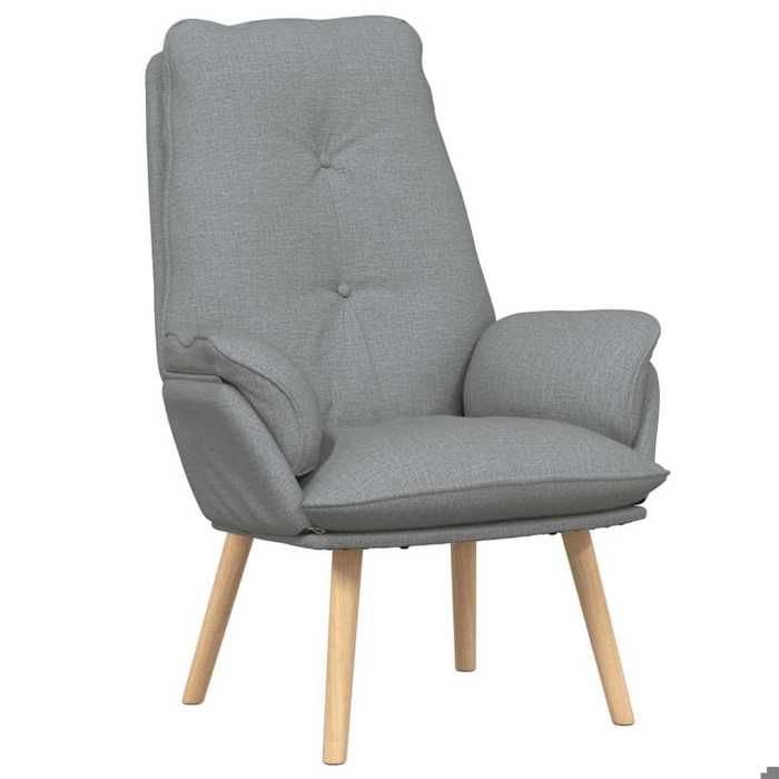 NEUF 2026 CHIC Chaise simple SWEETY Fauteuil de salon 1 PLACE Gris clair 69x74x93 cm tissu et Contreplaqué FF4799