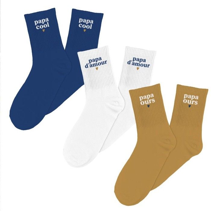 COFFRET TRIO CHAUSSETTES PAPA COOL HOMME Multicolore