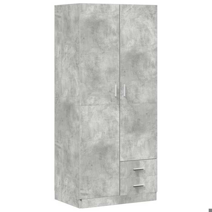 Armoire de chambre 1 pc durable - Cabinet vêtements/Garde-robe - Gris béton 80x52x180cm Aggloméré A8318873419