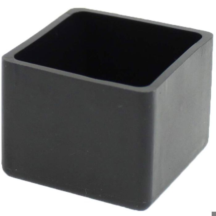 4pcs Embout protection pied meuble carré - Caoutchouc noir durable Installation facile - Chaises tables sols protégés - 50 mm