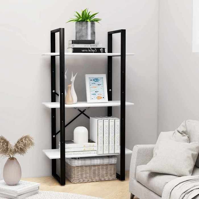 vidaXL Étagère de rangement 60 x 30 x 105 cm coloris blanc en bois dingénierie