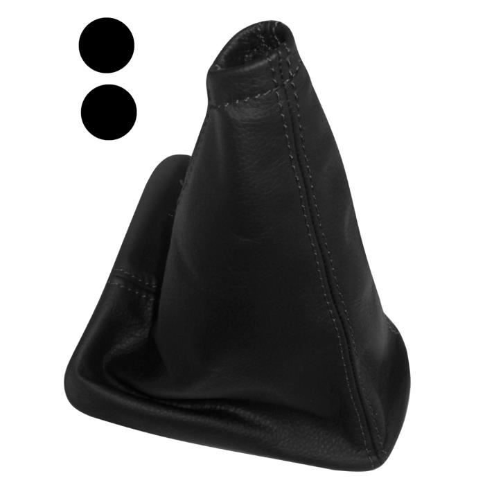 Coutures/Surpiqûres: Noires en 100% CUIR véritable Soufflet de Levier de Vitesse AERZETIX Couleur du Cuir: Noir 
