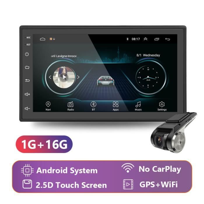 7 pouces HD écran tactile 2 Din Universal Radio Lecteur DVD GPS