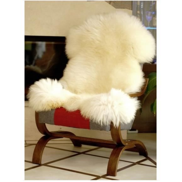 Xxl Peau De Mouton Tapis En Peau D Agneau Produit Naturel Tannage Vegetal Blanc Naturel 1 130 Cm Tapis En Fourrure Veritable Cdiscount Maison