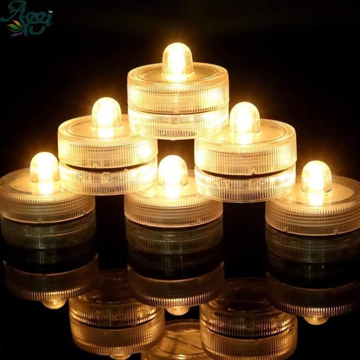 Bougie LED Blanche SUBMERSIBLE pour Fete Anniversaire Mariage Piscine Déco Bougie LED Blanche SUBMERSIBLE pour Fete Anniversaire Mariage Piscine Déco