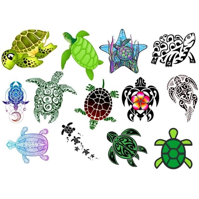 Tatouages Collection De Tatouages Temporaires Temporary Tattoos Collection Tortue Tattoo Turtle Tortoise Tattoo 2 Cdiscount Au Quotidien