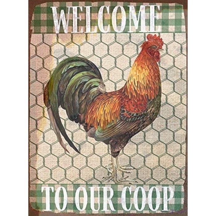 Postgate Farm Inscription Empire Merchandising Poster En Métal Avec Inscription « Welcome To Our ...