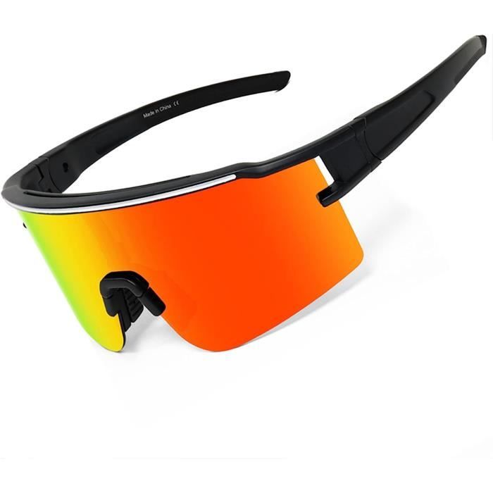 Lunettes De Soleil Sport Polarisation 5 Verres Interchangeables – Vélo, Running, Conduite – Homme & Femme + Clip Myope